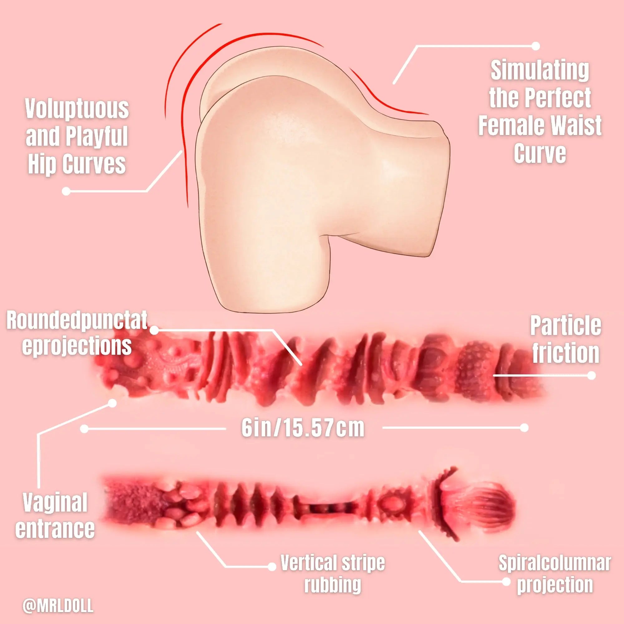 Image of Tina: 8.05kg Silicone Big Booty Sex Torso Real Pussy MRLDOLL